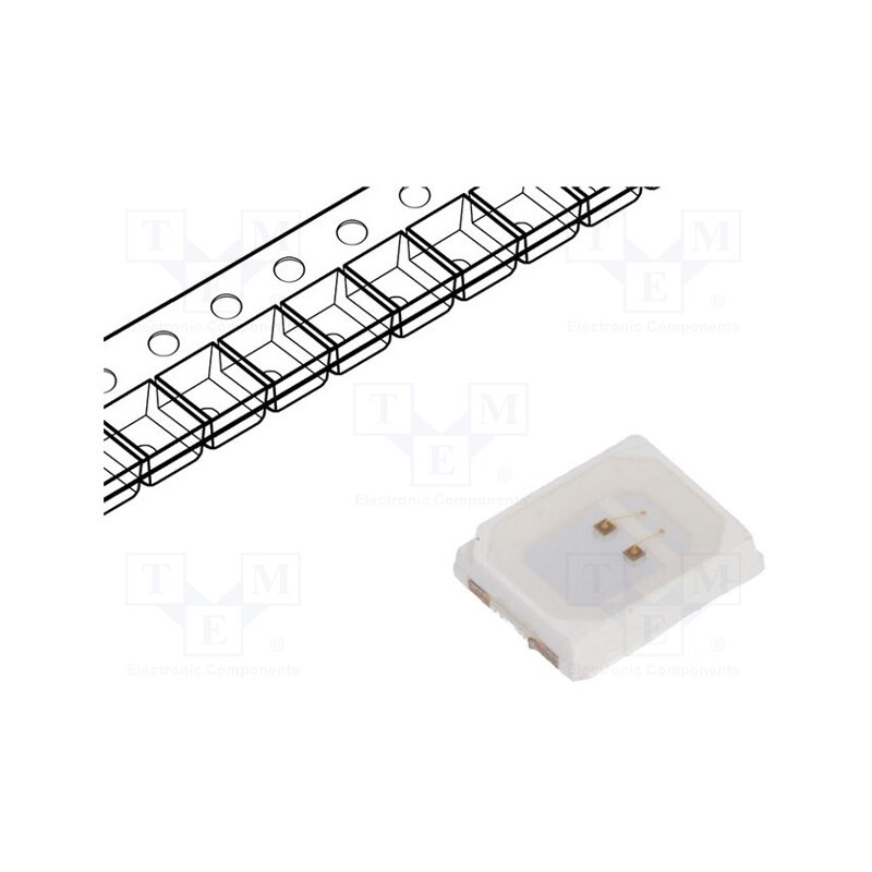 50 pcs : R3020VC-2B - LED, SMD, 3020, red, 250mcd, 3x2mm, 130°, 1.6÷2.4V, 20mA, λd: 624nm