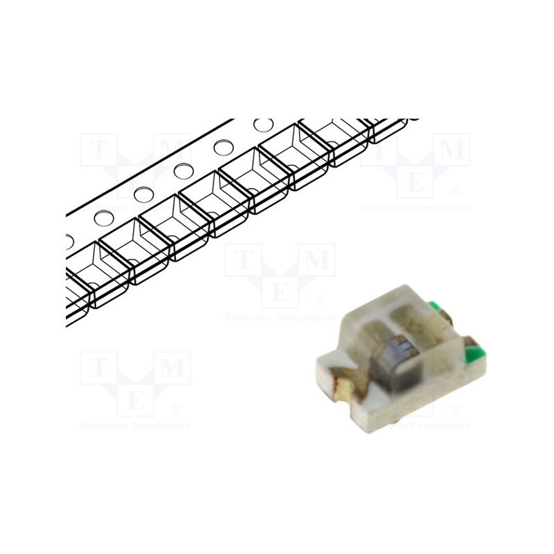 50 pcs : OSG50805C1E - LED, SMD, 0805, green, 400÷450mcd, 2x1.25x0.8mm, 120°, 3.3÷3.6V