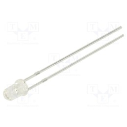 50 pcs : N0A17L37 - LED, 3mm, amber, 900÷2300mcd, 30°, 1.7÷2.6V, No.of term: 2, -40÷85°C