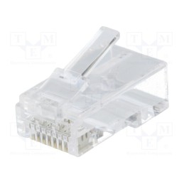 50 pcs : MP0071 - Plug, RJ45, Cat: 6a, unshielded, gold-plated, Layout: 8p8c, straight