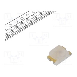 20 pcs : SML-LXT0805YW-TR - LED, SMD, 0805, yellow, 7mcd, 2x1.3x0.8mm, 130°, 2.1÷2.6V, 20mA, 52mW