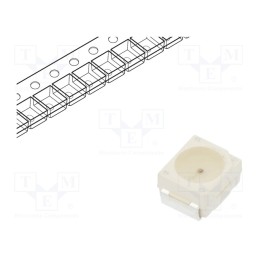 20 pcs : KA-3528SYCKT - LED, SMD, 3528,PLCC2, yellow, 3.5x2.8x1.9mm, 120°, 2÷2.5V, 20mA