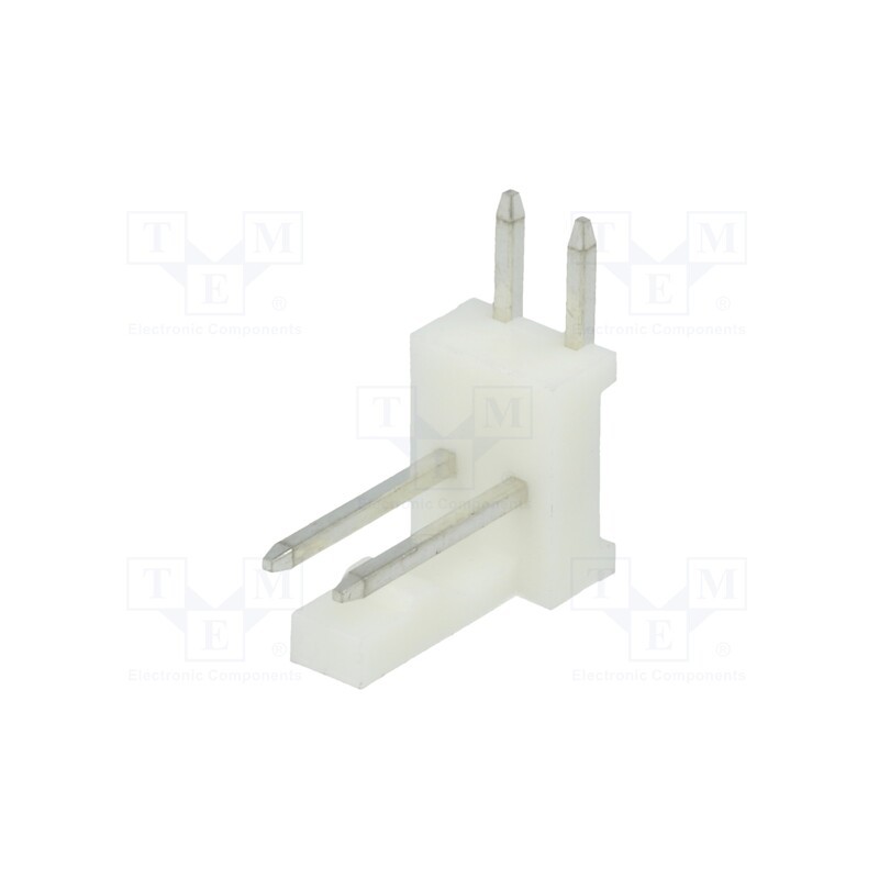 50 pcs : MUAS100-02-D_E - Socket, wire-board, male, PIN: 2, 2.54mm, THT, MAS-CON, tinned