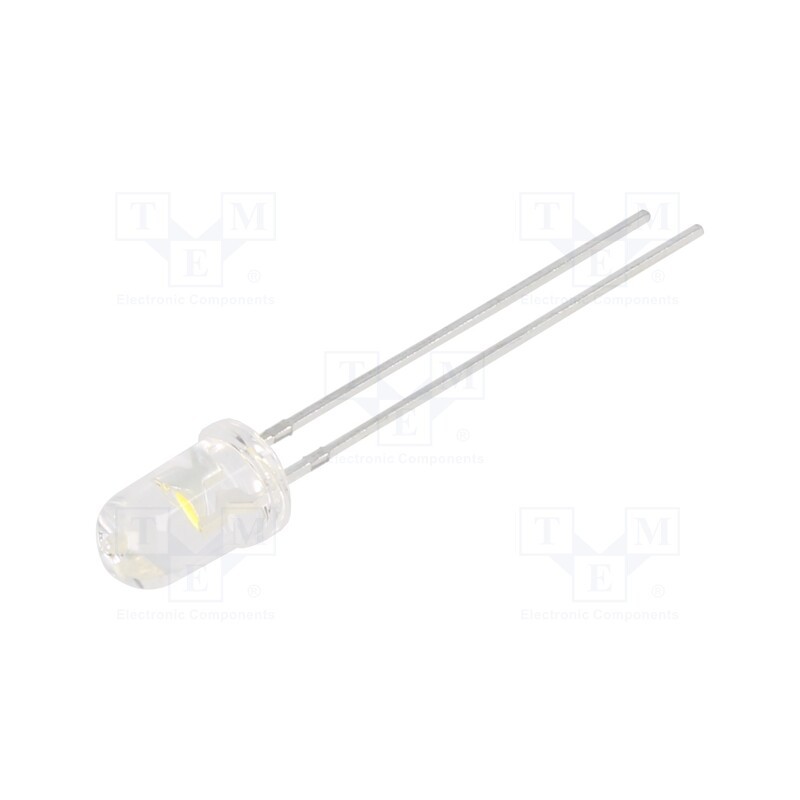 10 pcs : N0G49L27PC - LED, green, 25000÷32000(typ)-50000mcd, 30°, Front: convex, 2.54mm