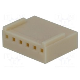 50 pcs : NS25-G6 - Plug, wire-board, female, NS25, 2.54mm, PIN: 6, w/o contacts, 250V