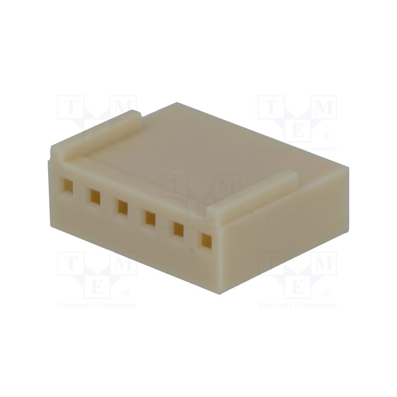 50 pcs : NS25-G6 - Plug, wire-board, female, NS25, 2.54mm, PIN: 6, w/o contacts, 250V