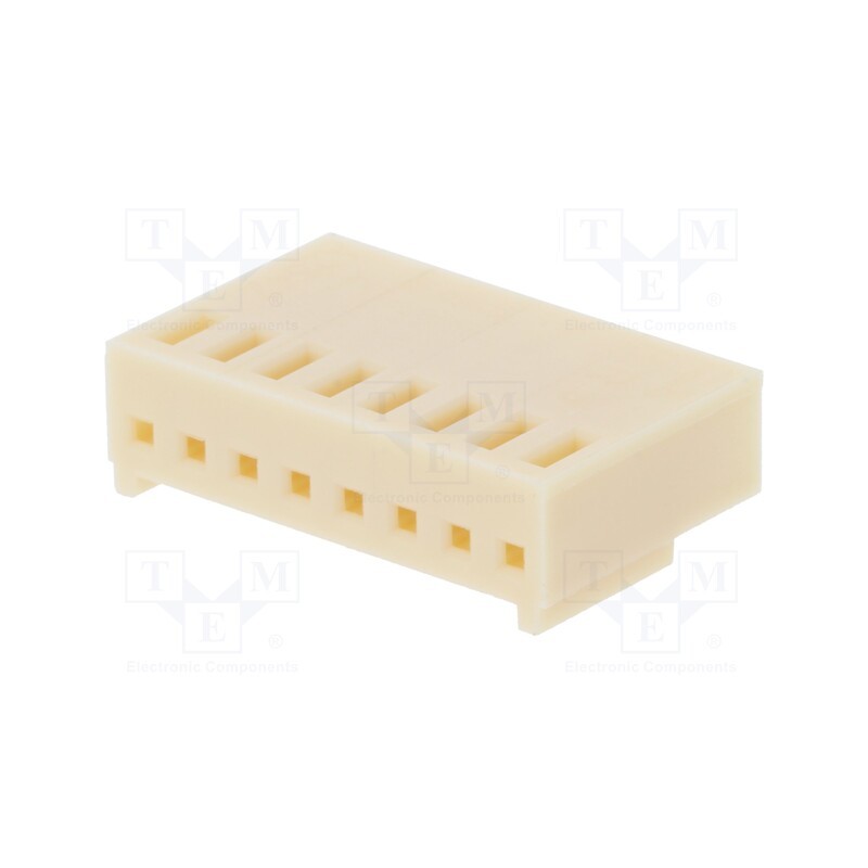 50 pcs : NS25-G8 - Plug, wire-board, female, NS25, 2.54mm, PIN: 8, w/o contacts, 250V