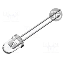 10 pcs : OSY5MR5A31A-2.4HZ - LED, 5mm, yellow, blinking, 5800÷6500mcd, 3÷5V, 20mA, Front: convex