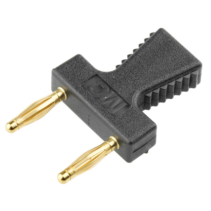 1 pcs - Staubli, KS2 Jumper Male Straight Black Closed Top, Handle Pull 2 Way 1 Row 12mm Pitch