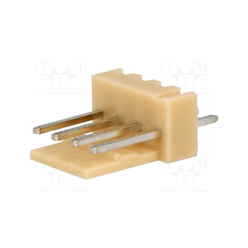 50 pcs : NS25-W4P - Socket, wire-board, male, NS25, 2.54mm, PIN: 4, THT, 250V, 3A, tinned