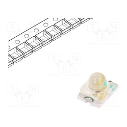 20 pcs : KPD-3224SURCK - LED, SMD, 1209, red, 1300÷2700mcd, 3.2x2.4x2.4mm, 20°, 1.95÷2.5V