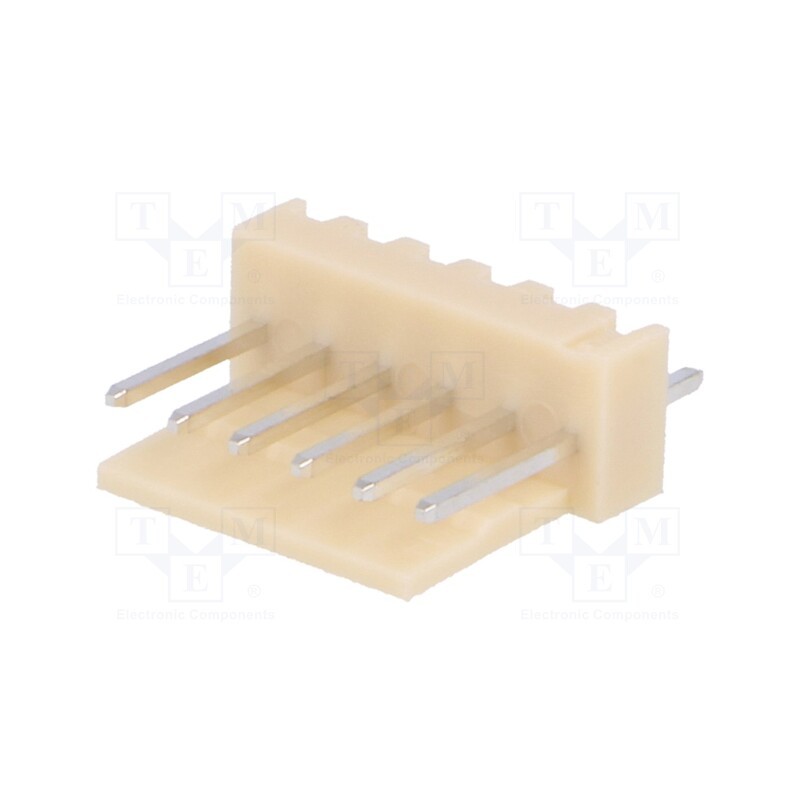 50 pcs : NS25-W6P - Socket, wire-board, male, NS25, 2.54mm, PIN: 6, THT, 250V, 3A, tinned