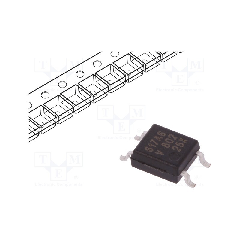 10 pcs : VOM617A-6X001T - Optocoupler, SMD, Ch: 1, OUT: transistor, Uinsul: 3.75kV, Uce: 80V