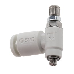 1 pcs - SMC AS Series Threaded Speed Controller, M3 x 0.5 Male Inlet Port x M3 x 0.5 Male Outlet Port x 4mm Tube Outlet Port