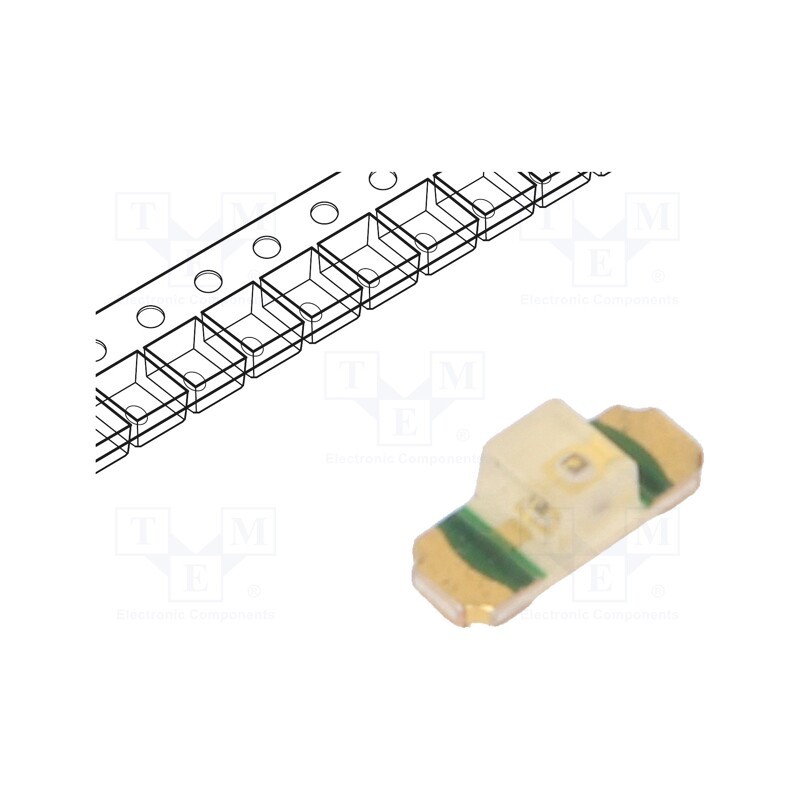 10 pcs : SML-812MTT86 - LED, SMD, 1305, yellow green, 14÷40mcd, 3.4x1.25x1.1mm, 2.1V, 20mA