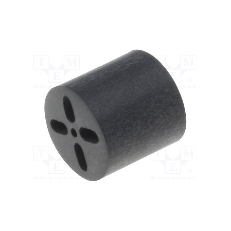 20 pcs : KEYS8907 - Spacer sleeve, LED, Øout: 6.5mm, ØLED: 5mm, L: 6.4mm, black, UL94V-0