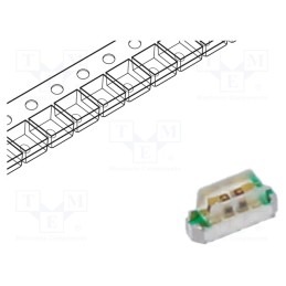 10 pcs : KPBA-2006SURKSYKC - LED, SMD, red/yellow, 40÷100mcd,60÷240mcd, 2x0.6x1.05mm, 140°