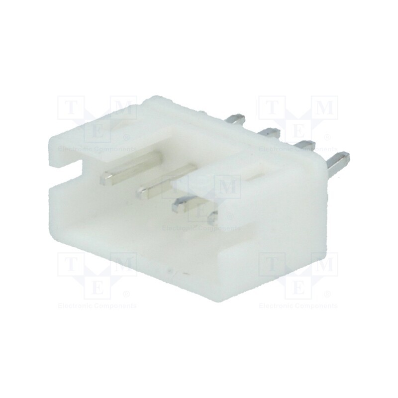 50 pcs : NXW-04 - Socket, wire-board, male, 2mm, PIN: 4, THT, 1A, tinned, -25÷85°C, 100V