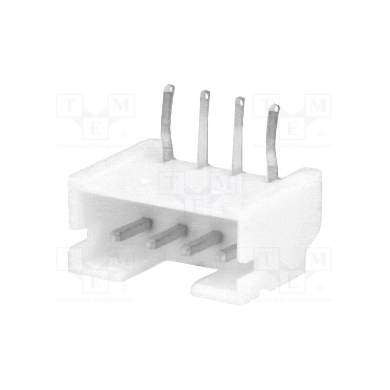 50 pcs : NXW-04K - Socket, wire-board, male, 2mm, PIN: 4, THT, 1A, tinned, -25÷85°C, 100V
