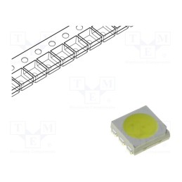 10 pcs : OF-SMD5060CW-W - LED, SMD, 5060,PLCC6, white cold, 18÷20lm, 4800÷7000mcd, 120°, 60mA