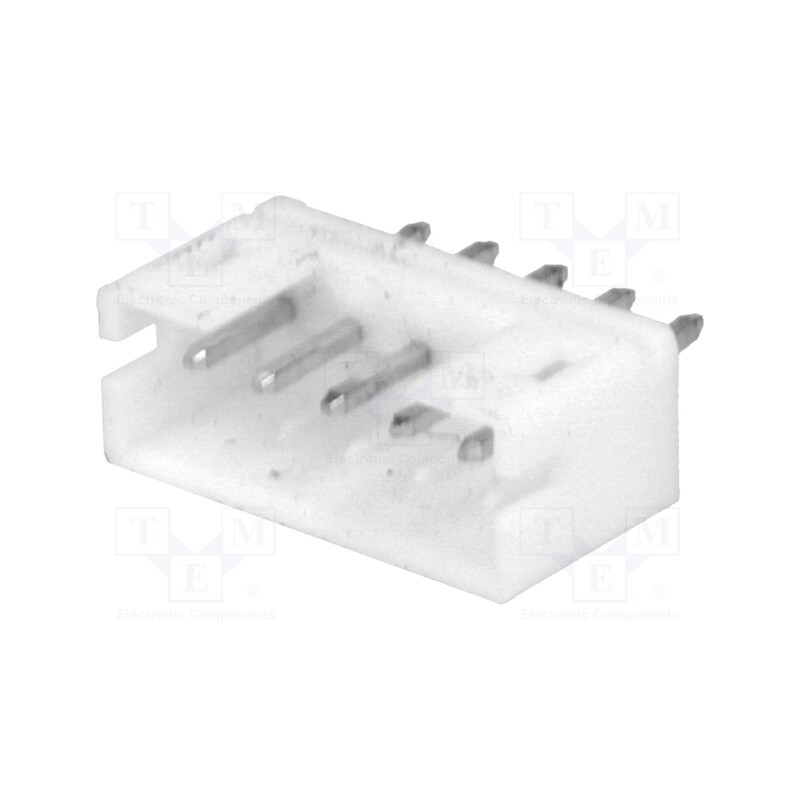 50 pcs : NXW-05 - Socket, wire-board, male, 2mm, PIN: 5, THT, 1A, tinned, -25÷85°C, 100V