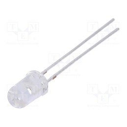 10 pcs : TSHG8200 - IR transmitter, 5mm, 830nm, transparent, 50mW, 20°, THT, 100mA