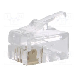 50 pcs : P 126 - Plug, RJ10, PIN: 4, unshielded, gold-plated, Layout: 4p4c, 26AWG