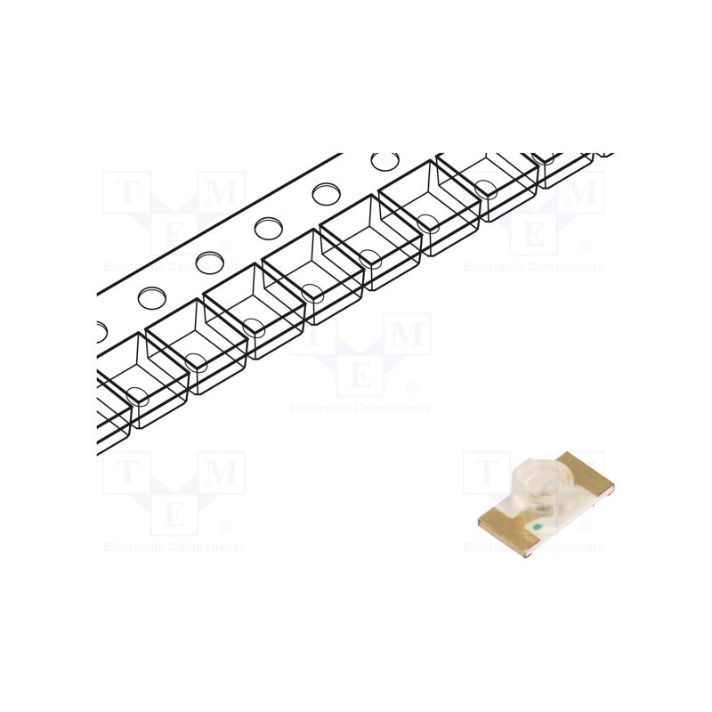 20 pcs : KPTL-3216SURCK - LED, SMD, 1206, red, 400÷550mcd, 3.2x1.6x1.1mm, 80°, 1.95÷2.5V, 20mA