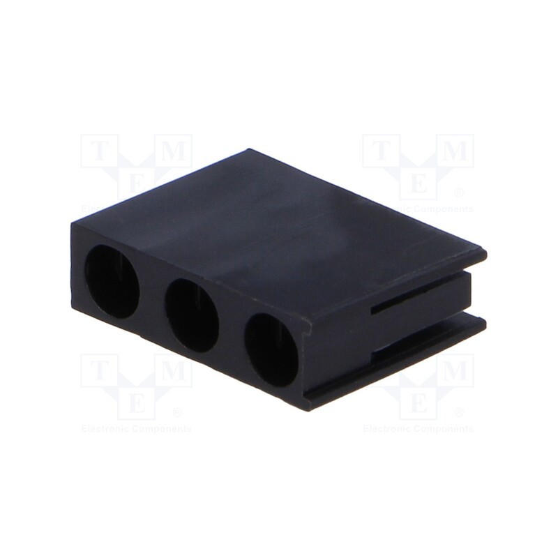 50 pcs : FIX-LED-330 - LED housing, 3mm, polyamide, angular, black, UL94V-2, H: 15.3mm