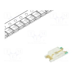 50 pcs : RF-RUS150TS-BD - LED, SMD, 1206, red, 20÷90mcd, 3.2x1.6x0.7mm, 140°, 1.8÷3V, 20mA