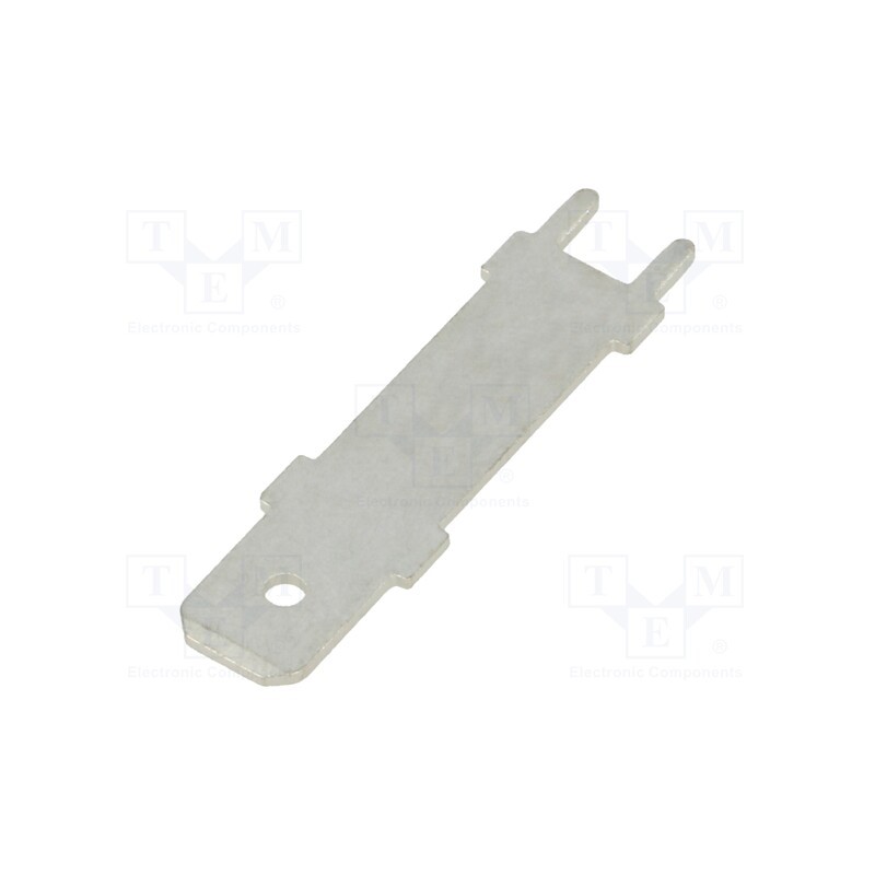 50 pcs : PC250-11 - Terminal: flat, 6.4mm, 0.8mm, male, THT, brass, tinned, straight