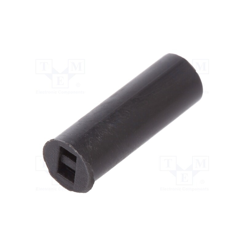 100 pcs : OSB502P-15 -AS - Spacer sleeve, LED, ØLED: 5mm, L: 15mm, black, UL94V-2