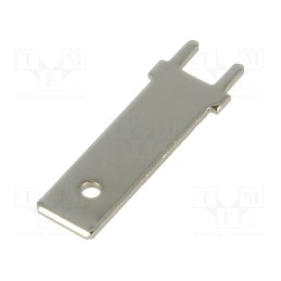 50 pcs : PC250-4 - Terminal: flat, 6.35mm, 0.81mm, male, THT, brass, nickel plated