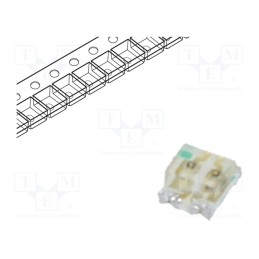 20 pcs : KPTB-1612SYKCGKC - LED, SMD, 0605, yellow/green, 1.25x1.6x0.65mm, 120°, 20mA
