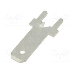 50 pcs : PCRS187A - Terminal: flat, 4.75mm, 0.8mm, male, THT, brass, tinned, straight