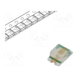 20 pcs : SML-H12M8TT86 - LED, SMD, 0805, yellow green, 10÷25mcd, 2x1.25x0.8mm, 2.2V, 20mA