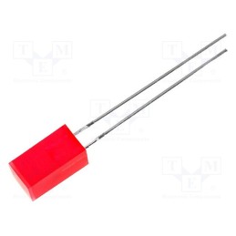 20 pcs : L-1553IDT - LED, square, 5x5mm, red, 3÷8mcd, 110°, Front: flat, 20mA, 2÷2.5V