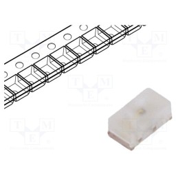20 pcs : TLMO1100-GS15 - LED, SMD, 0603, orange, 50÷80mcd, 1.6x0.8x0.6mm, 80°, 1.8÷2.4V, 20mA