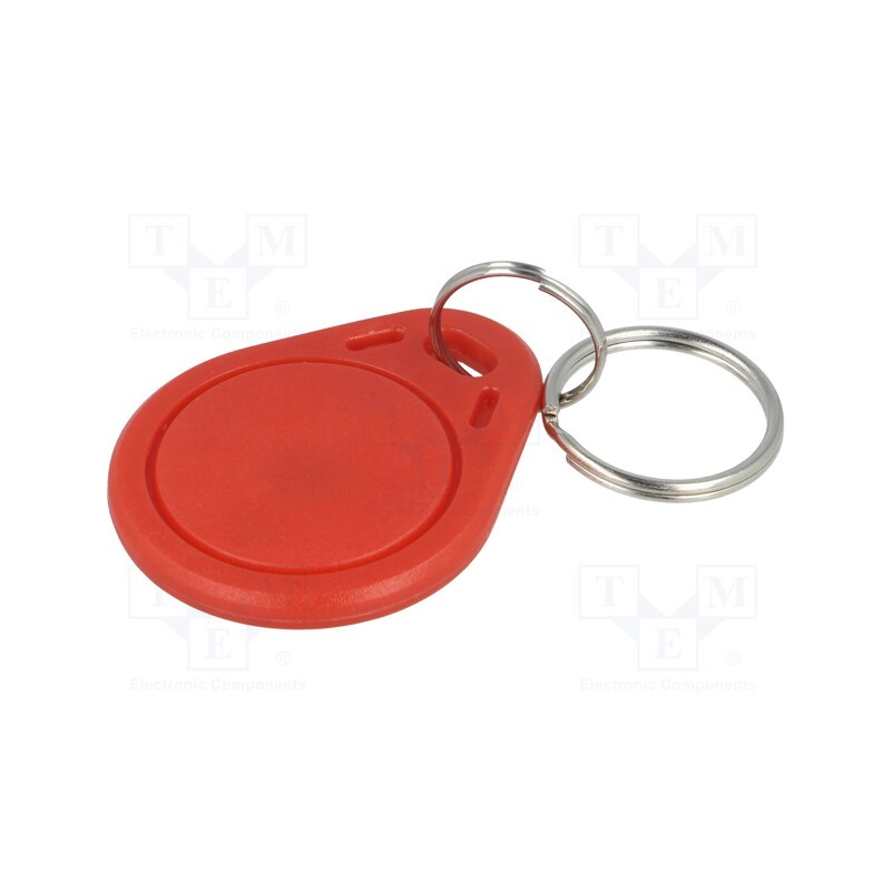10 pcs : S303B-RD - RFID pendant, ISO/IEC14443-3-A, plastic, red, 13.56MHz