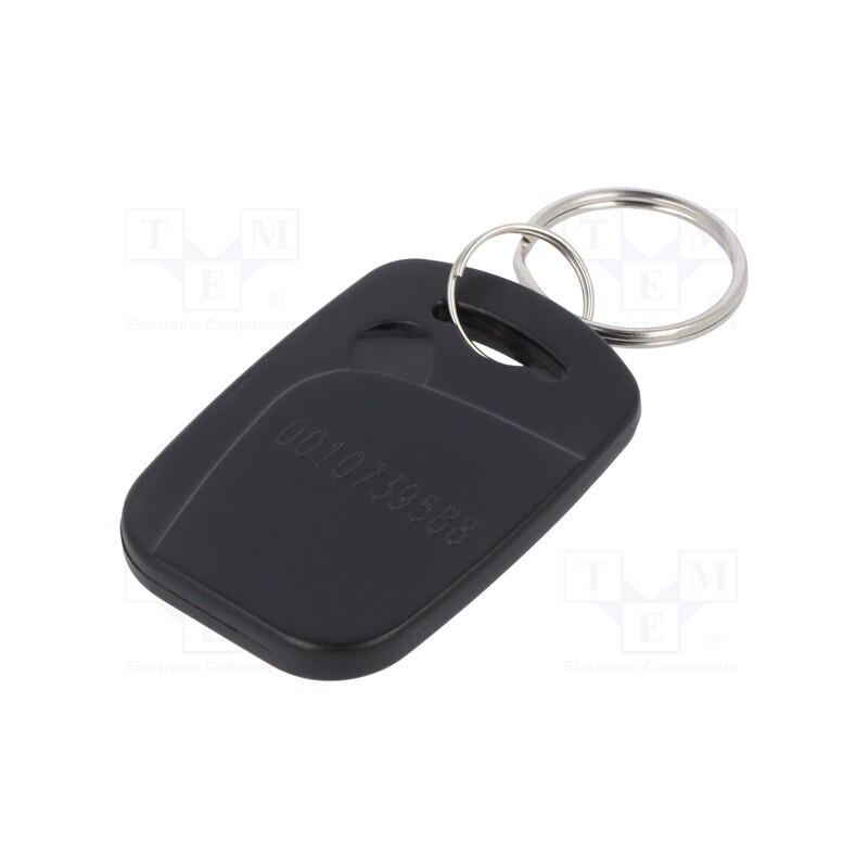 10 pcs : S1034N-BK - RFID pendant, plastic, black, 125kHz, 8BROM