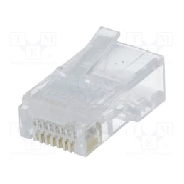 50 pcs : RJ45WD - Plug, RJ45, PIN: 8, Layout: 8p8c, for cable, IDC,crimped