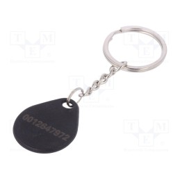 10 pcs : S1031N-BK - RFID pendant, plastic, black, 125kHz, 8BROM