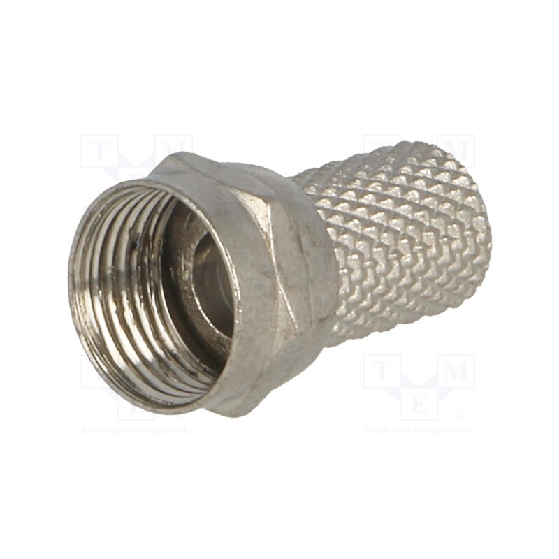 20 pcs : - Plug, F, male, straight, CT100,RG6, Ømax: 6.5mm, twist-on, for cable