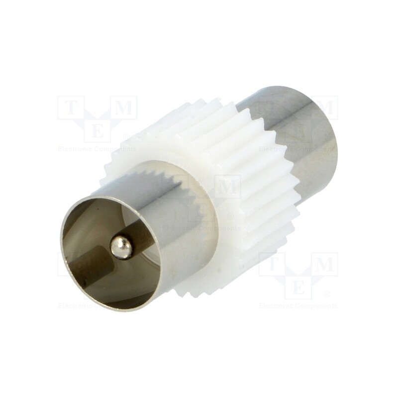 10 pcs : - Coupler, coaxial 9.5mm plug,both sides, straight