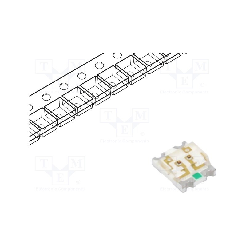 10 pcs : KPB-3025SURKCGKC - LED, SMD, 3025, red/green, 20÷60mcd,120÷250mcd, 3x2.5x1.1mm, 160°