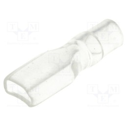 50 pcs : S5830 - Terminals cover, 5.8mm, Ø: 3mm, straight, L: 23mm, natural / azure
