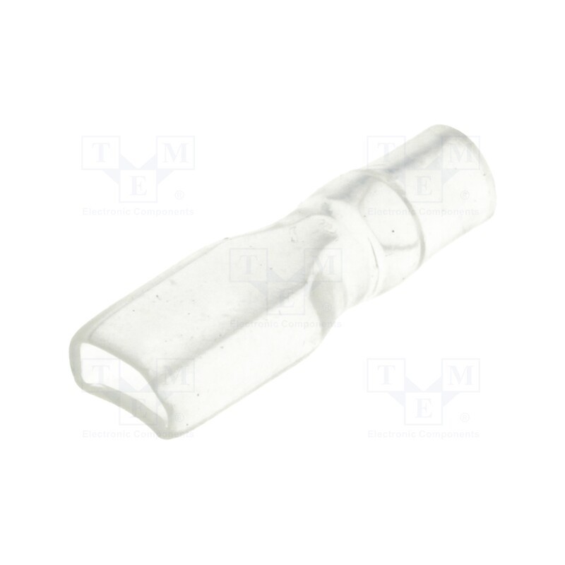 50 pcs : S5830 - Terminals cover, 5.8mm, Ø: 3mm, straight, L: 23mm, natural / azure