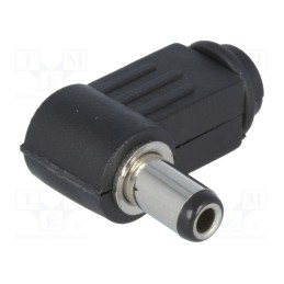 10 pcs : - Plug, DC supply, female, 5.5/2.5mm, 5.5mm, 2.5mm, for cable, 9mm