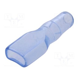 50 pcs : S6530 - Terminals cover, 6.5mm, Ø: 3mm, straight, L: 24mm, natural / azure