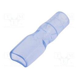 50 pcs : S6540 - Terminals cover, 6.5mm, Ø: 4mm, straight, L: 24mm, natural / azure